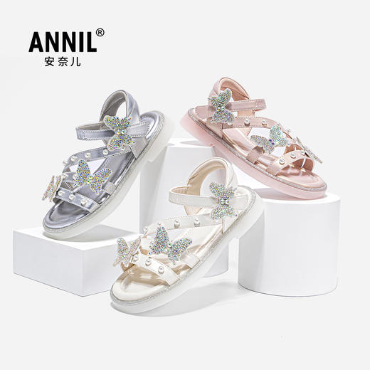 ANNIL/安奈儿时尚女童休闲风软平底夏季公主凉鞋2025夏季新款HG5206322 商品图3