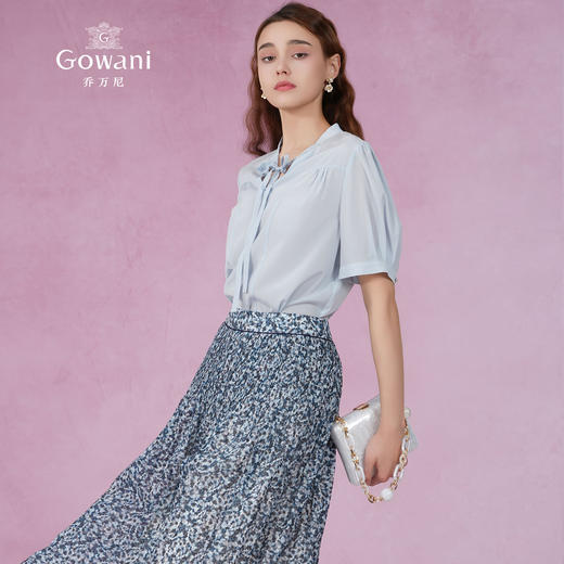 乔万尼真丝衬衫女上衣减龄设计小衫EF2C329 商品图2