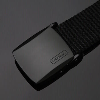 稻草人男士帆布腰带户外运动皮带自动扣青年学生军训尼龙平滑扣简约裤带 商品图1