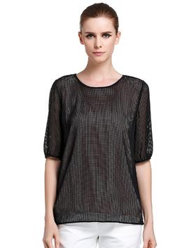 4894415338515 JOAN&DAVID 黑/浅粉色时尚淑女两件套中袖上衣