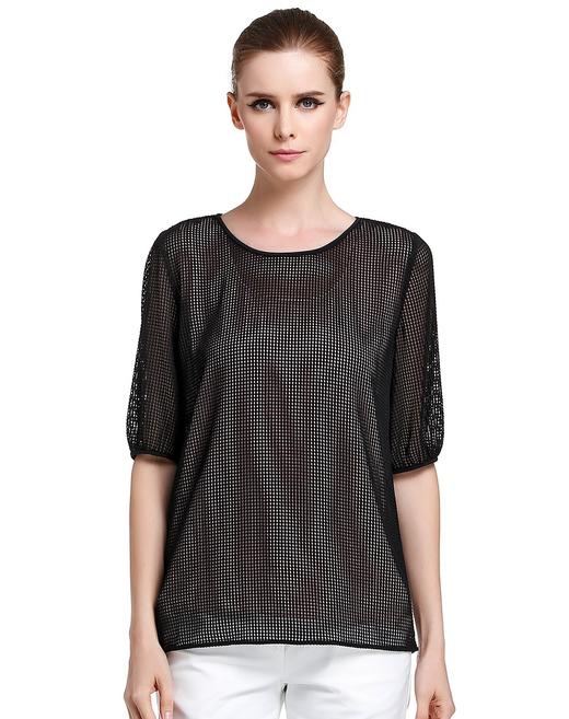 4894415338515 JOAN&DAVID 黑/浅粉色时尚淑女两件套中袖上衣 商品图0