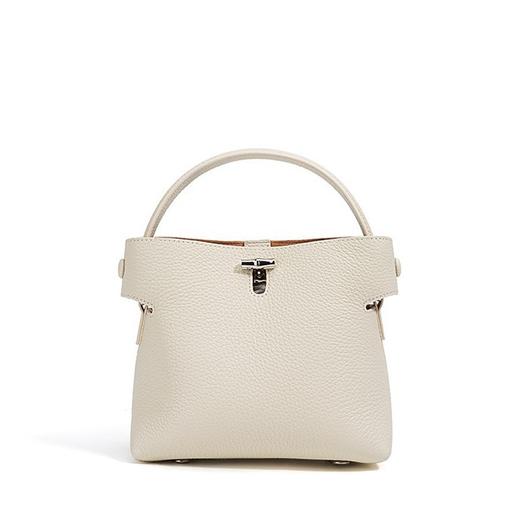 【预售3天】2025小众竹节包荔枝纹托特包通勤韩版迷你水桶包DDF9953 商品图0