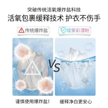 绽家爆炸盐彩漂粉600g母婴幼儿漂白剂去黄增白剂爆炸盐 商品图5