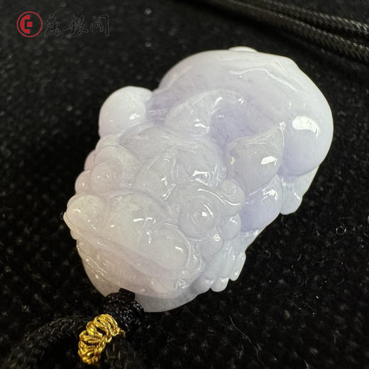 缅甸翡翠紫罗兰色貔貅吊坠 商品图1
