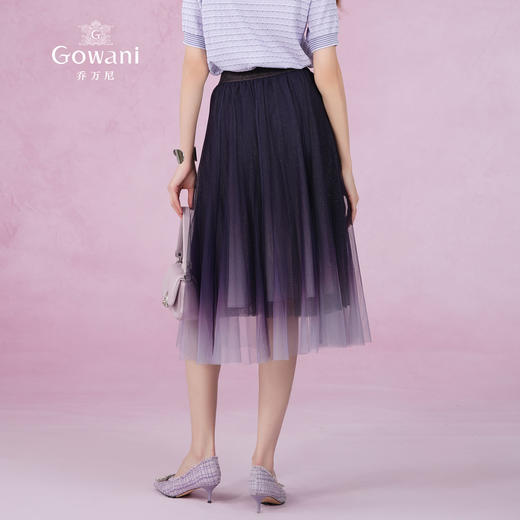 乔万尼夏新品半身裙渐变设计感百褶裙优雅ET2D287 商品图4