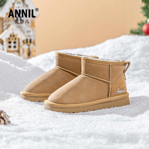 ANNIL/安奈儿童鞋儿童雪地靴秋冬加绒加厚女宝宝棉靴保暖女童靴子HG4411119 商品图3
