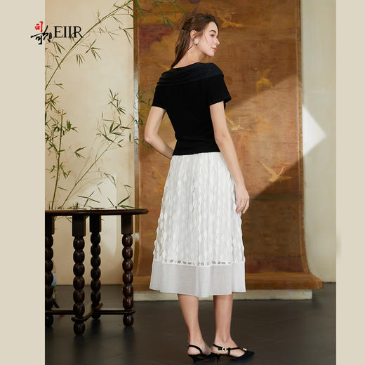 司歌重工烧花仙气白伞裙C911298X 商品图3