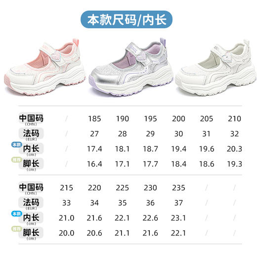 ANNIL/安奈儿女童运动鞋网面透气2025新款春季公主宝宝鞋时尚儿童跑步鞋HG5105208 商品图4