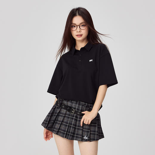 NPC潮牌硅胶字母POLO衫男潮流无缝压胶微弹力户外防晒NP44TE50 商品图2