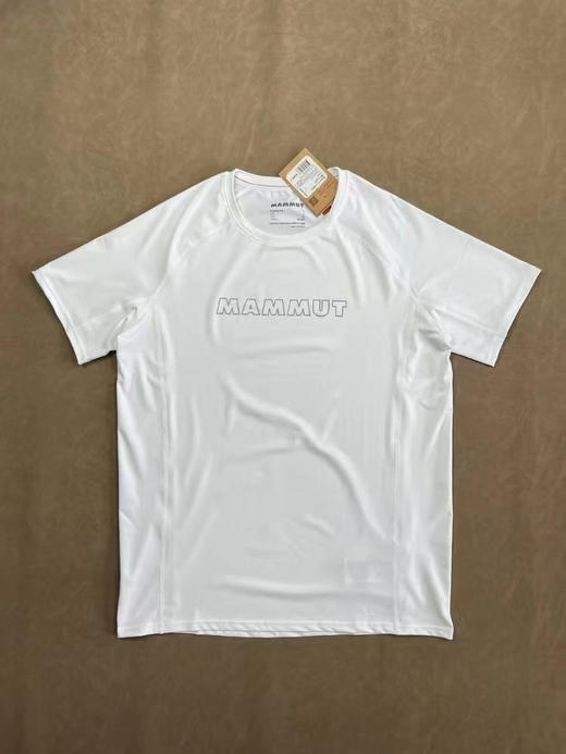 新款正品Mammut猛犸象Selun FL透气弹力速干舒适短袖T恤，黑白两色，尺码M～2XL 商品图2