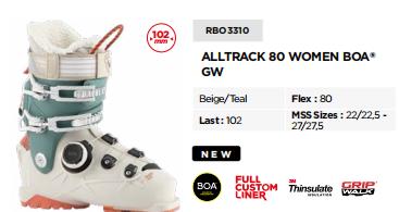 25/26ROSSIGNOL雪鞋ALLTRACK 80 W BOA GW - BEIGE/TEAL 商品图0