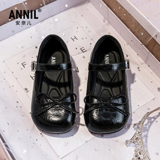 ANNIL/安奈儿女童皮鞋公主鞋2025春季新款儿童单鞋小女孩软底宝宝舞蹈鞋HG5101205 商品图1