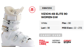 25/26ROSSIGNOL雪鞋VIZION 4B ELITE 90 W GW WHITE
