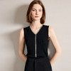 AD高端醋酸背心女夏季2025新款黑色无袖针织打底简约百搭流苏上衣 商品缩略图2