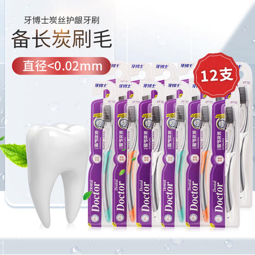 牙博士炭丝护龈牙刷DT703 1支*12只装 商品图0
