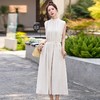 法式连衣裙2025夏季新款时尚优雅气质收腰显瘦简约中长款裙子 HR-MLJL61005 商品缩略图1