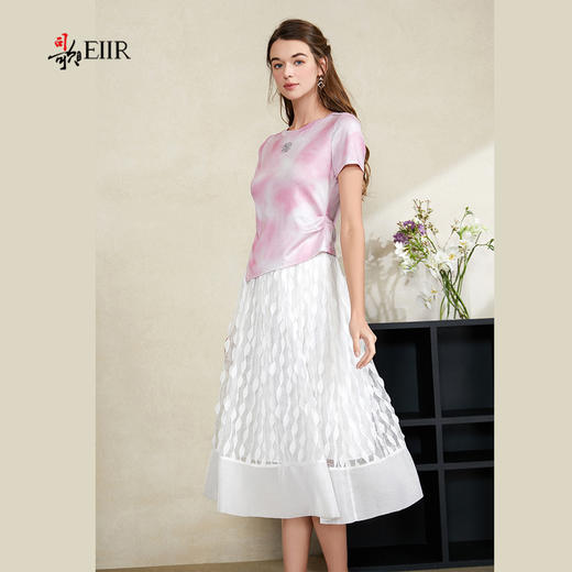 司歌重工烧花仙气白伞裙C911298X 商品图4