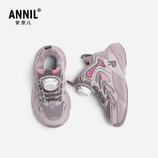 【加绒】ANNIL/安奈儿儿童棉鞋冬季男女童加绒保暖加厚防寒户外秋冬运动鞋HM4405012 商品图4