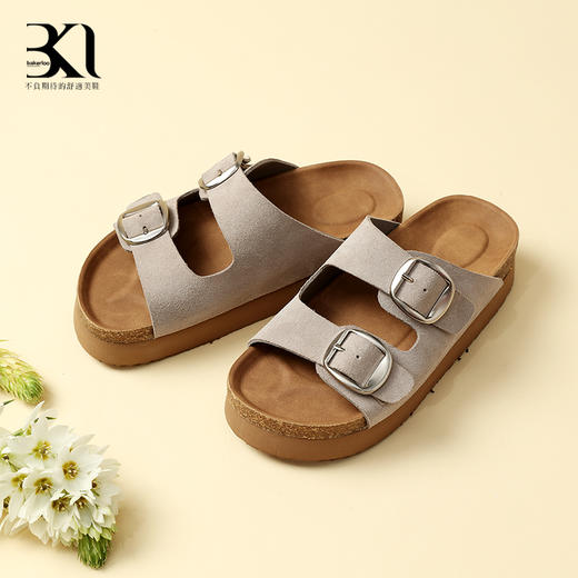 BAKERLOO双带扣可调节博肯凉拖YT166 商品图6