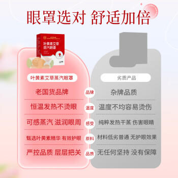 内廷上用北京同仁堂叶黄素蒸汽眼罩艾草热敷自发热舒缓睡眠黑眼圈10贴/盒 商品图7