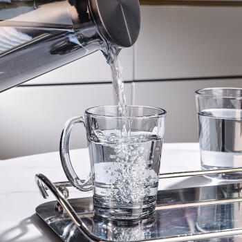 格娜斯 玻璃杯水杯茶杯杯子套装家用待客带把牛奶杯高颜值泡茶杯杯架 商品图1