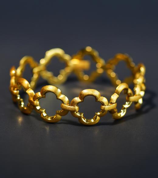 银鎏金海棠花手链 商品图0