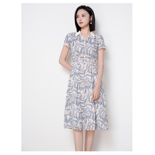 「自」全新升级【铂金会员192/天猫259/差价67】(03922)洛诗琳度假风连衣裙女2025夏季新款洋气减龄显瘦气质百搭裙子 商品图1