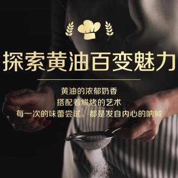 伊利 甄选动物黄油 淡味200g 蛋糕面包三明治吐司煎烤牛排烘焙原料 /粮油调味 /奶酪黄油 /黄油 商品图1