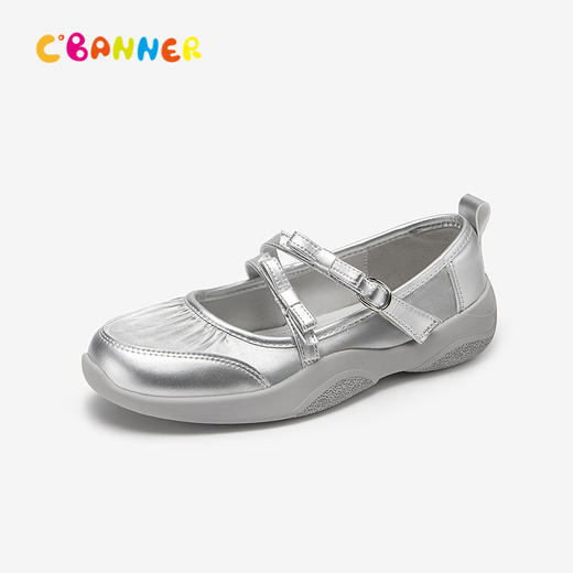 千百度童鞋芭蕾舞薄底玛丽珍鞋女童洋气时尚小香风浅口单鞋公主鞋A25193901 商品图1