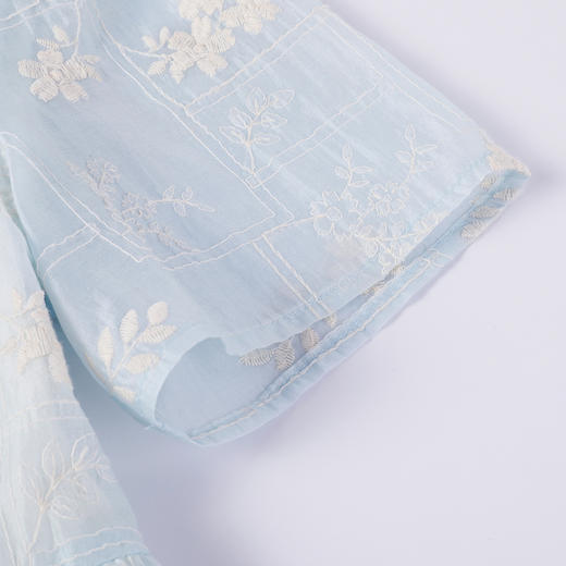 奢姿大码女装2025夏季减龄小碎花连衣裙胖妹妹纽扣装饰方领裙子9952890398 商品图3