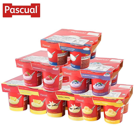 帕斯卡风味酸奶草莓味/蓝莓味/香草味120g*4 优质奶源醇厚细腻口感 025653/025654/025656 商品图0