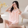 自然醒梵花云朵棉（带胸垫）睡衣女款夏季短袖短裤薄款花边甜美风女士家居服QH 商品缩略图9