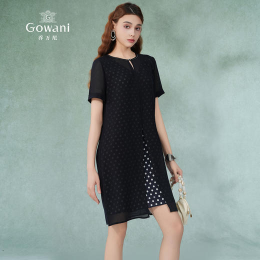 乔万尼夏季连衣裙里料真丝新款H版假两件ET2E209 商品图1