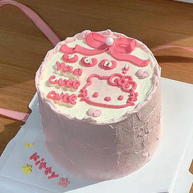 【Kitty猫】可爱的人吃可爱的ins风蛋糕--水果夹心生日蛋糕