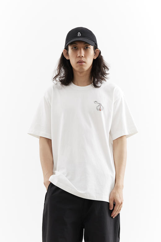 吃茶去chichaqu2025新款全棉圆领短袖T恤男女宽松印花创意图案 商品图0