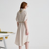 谜底连衣裙短袖女2025夏季新品通勤宽松中长裙子配腰带252ML0671 商品缩略图2