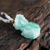 【天然正品】天然细腻糯种青白飘辣阳绿貔貅翡翠吊坠项链090425AH40 现售价：2180 商品缩略图6