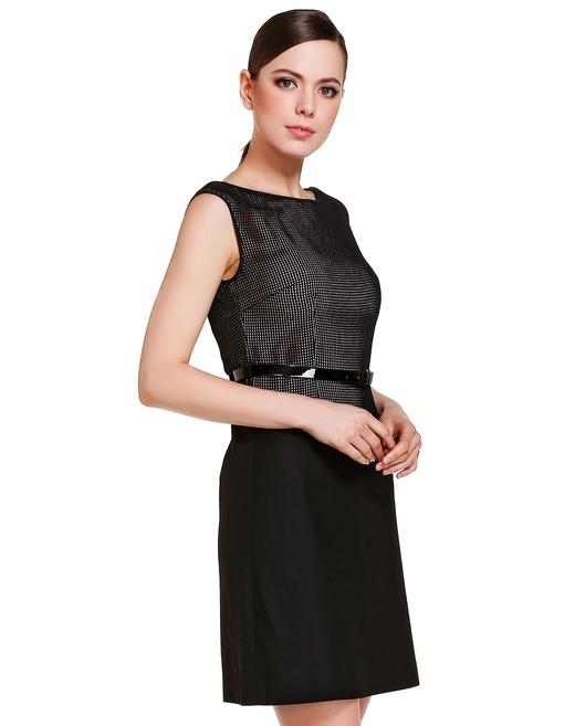 4894415330069 JOAN&DAVID 黑/浅粉色淑女大方无袖连衣裙 商品图2