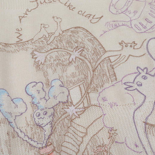 谜底针织衫无袖女2025夏季新品复古文艺宽松H型短毛衣252MZ0853 商品图3