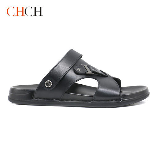 CHCH祈祈夏季男士拖鞋真皮外穿露趾凉拖CN1A5051 商品图1