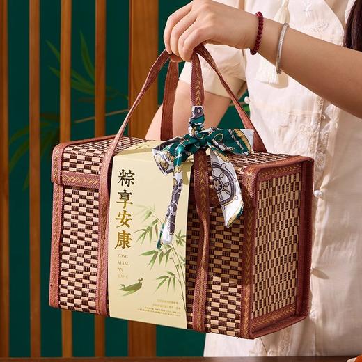 【手工竹编提篮】吴越同舟肉粽 粽子特产送礼 送家人朋友员工礼品鲜肉粽  商品图1