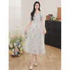 鹿向南「夏日繁花」清新气质连衣裙女夏季新款设计感高腰A字长裙QJD00350 商品缩略图2