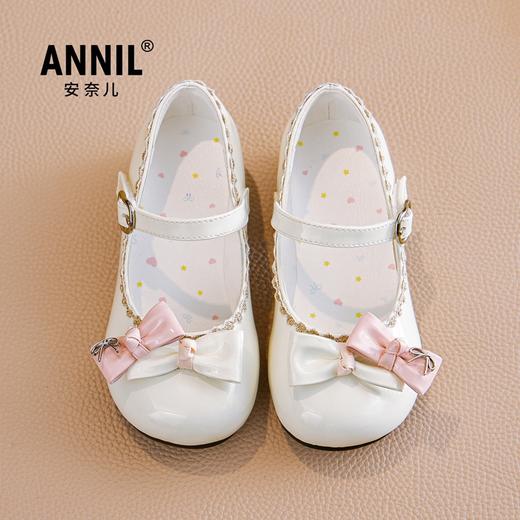 ANNIL/安奈儿女童小皮鞋2025春秋英伦风软底儿童公主鞋中大童黑色演出鞋HG5101197 商品图1