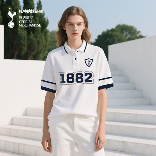 【官方正版】托特纳姆热刺俱乐部 | 白色复古POLO运动潮流短袖 商品图3