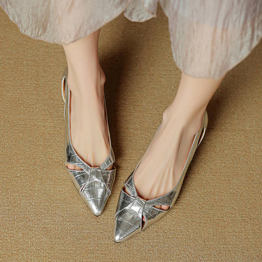 【预售5天】新款真皮尖头单鞋镂空高跟鞋女气质夏天配裙子YCJX&H-7770 商品图4