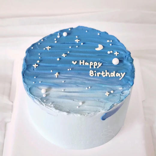 【星辰大海】星河如你，静谧如蓝--水果夹心生日蛋糕 商品图0
