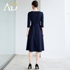 AD大方得体连衣裙2025新款今年流行爆款藏青色法式圆领中长款伞裙 商品缩略图4