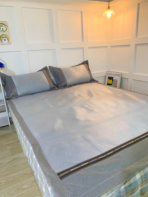 【维科家纺】雅韵凉感抑菌冰藤席（灰） 商品图1