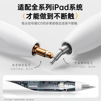 倍思电容笔iPad触控笔适用2026年款iPad Pro/Air8/Mini/iPad11平板触屏手写笔Applepencil二代 商品图0