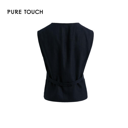 PURE TOUCH经典黑色修身无袖西装马甲 1313242131 商品图1